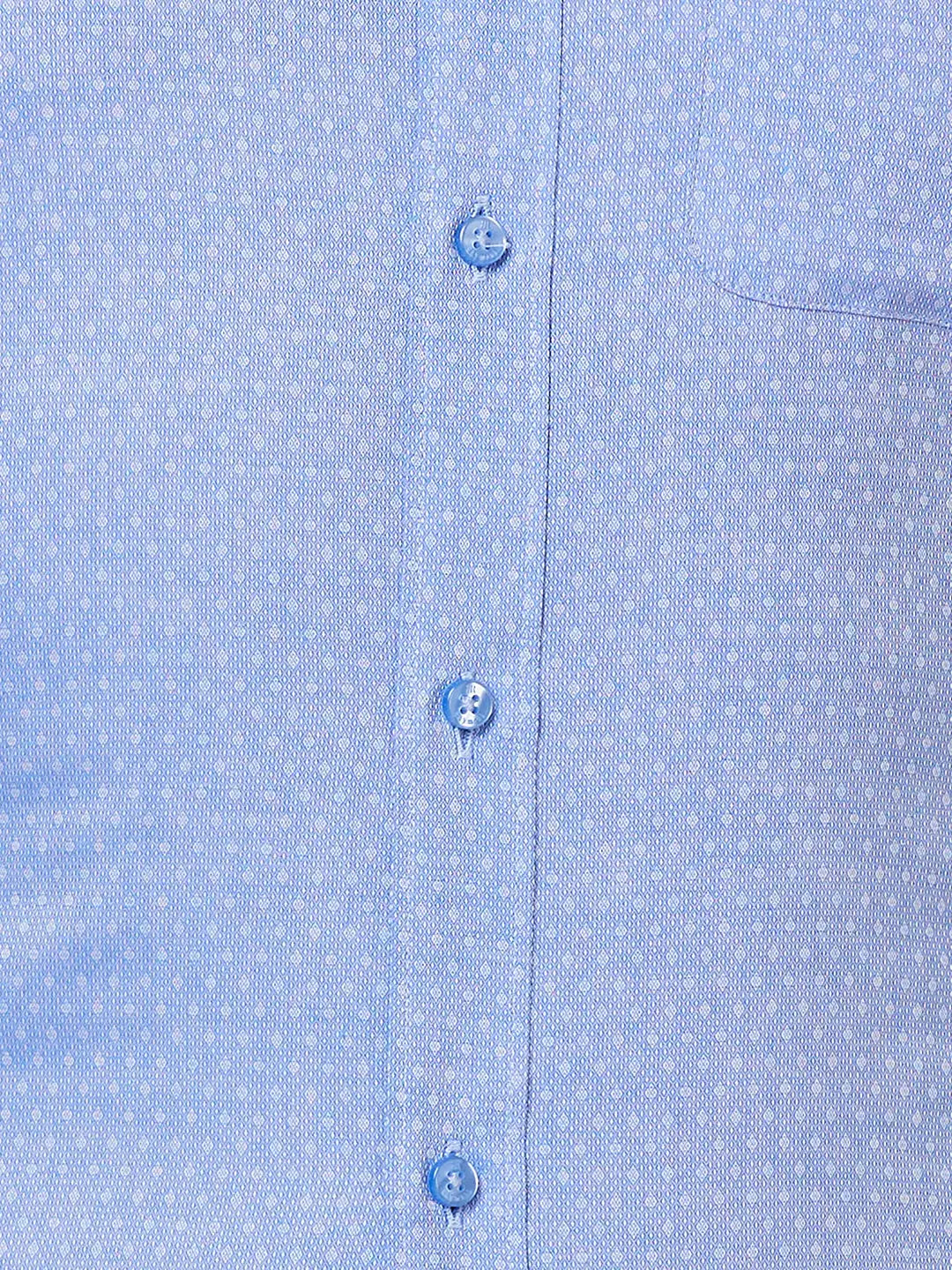 Raymond Men Blue Structure Slim Fit Cotton Shirt