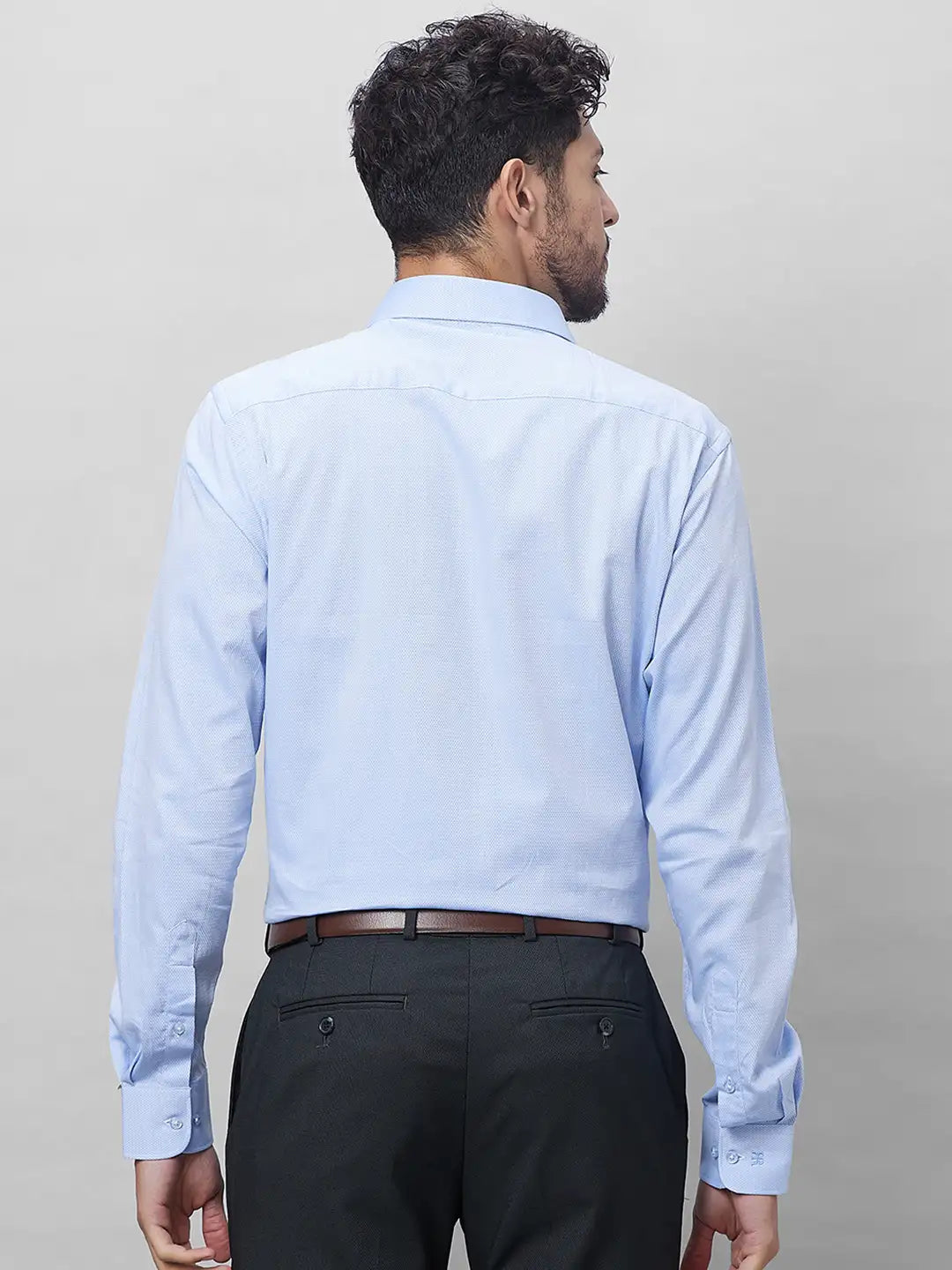 Raymond Men Green Structure Slim Fit Cotton Shirts