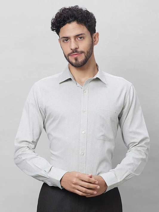 Raymond Men Petrol Structure Slim Fit Cotton Shirts