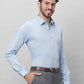 Raymond Men Violet Structure Slim Fit Cotton Shirts