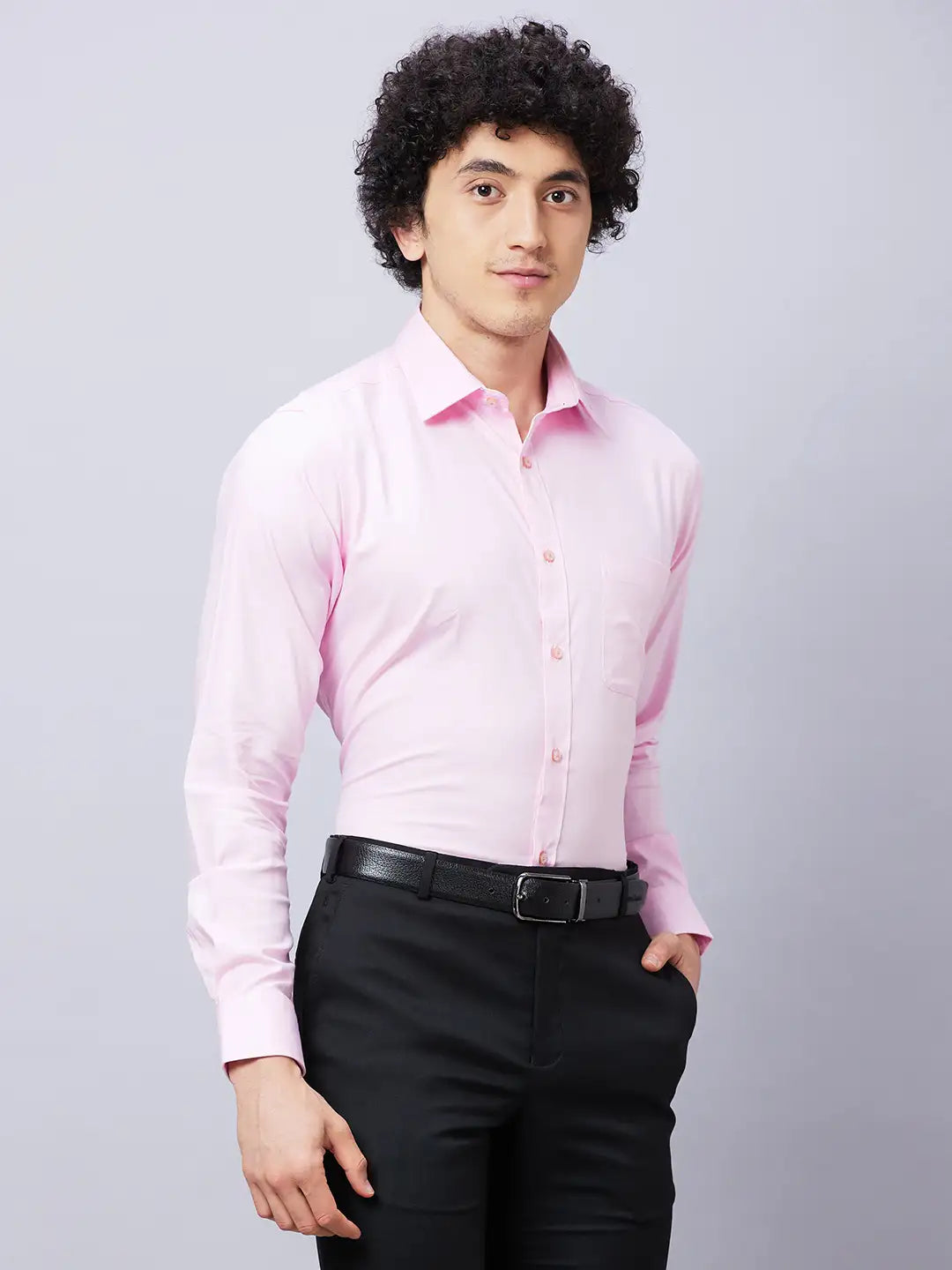 Raymond Men Yellow Structure Slim Fit Cotton Shirts