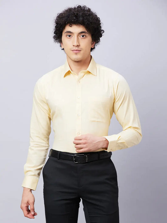 Raymond Men Blue Structure Slim Fit Cotton Shirts