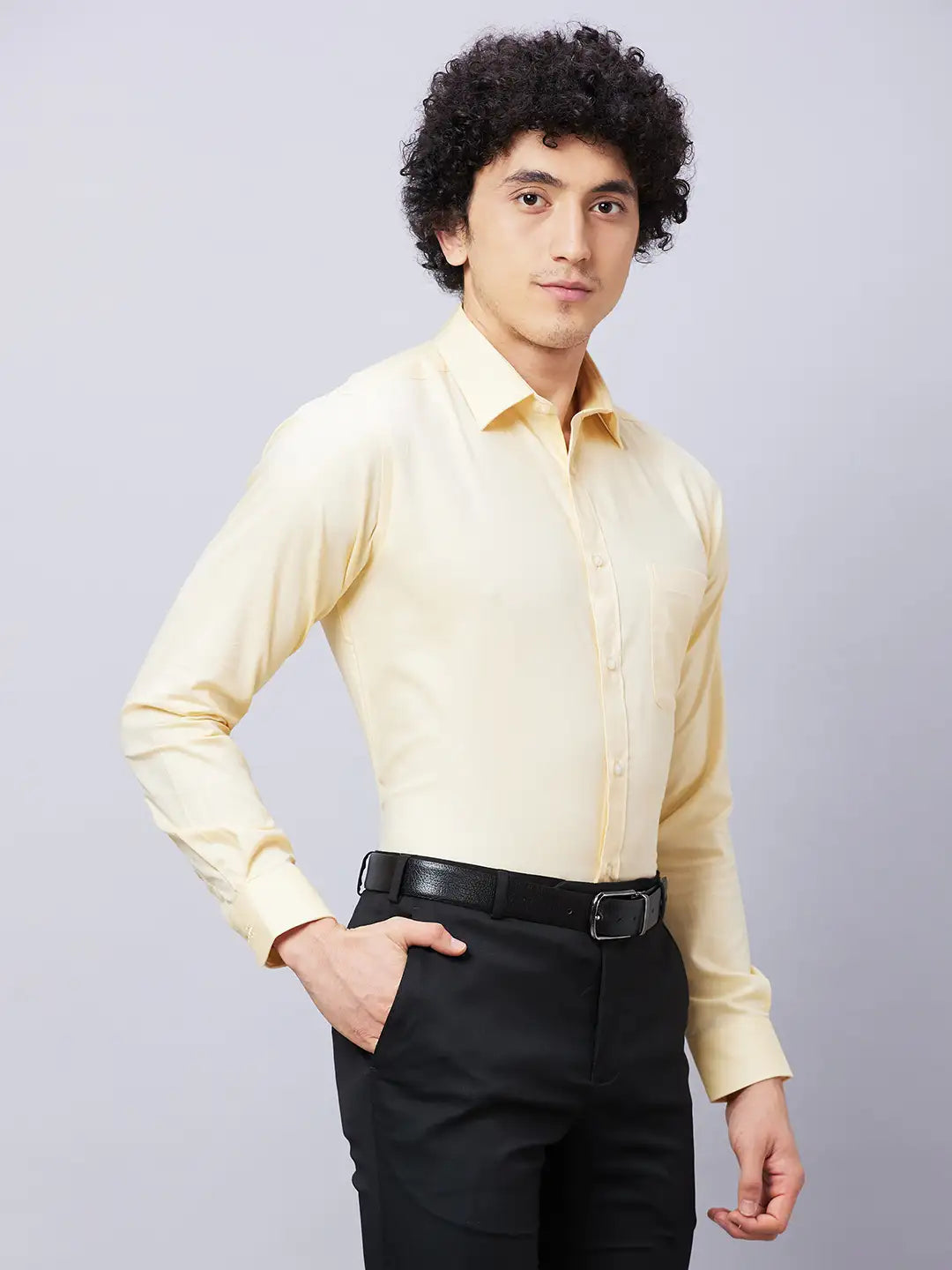 Raymond Men Blue Structure Slim Fit Cotton Shirts