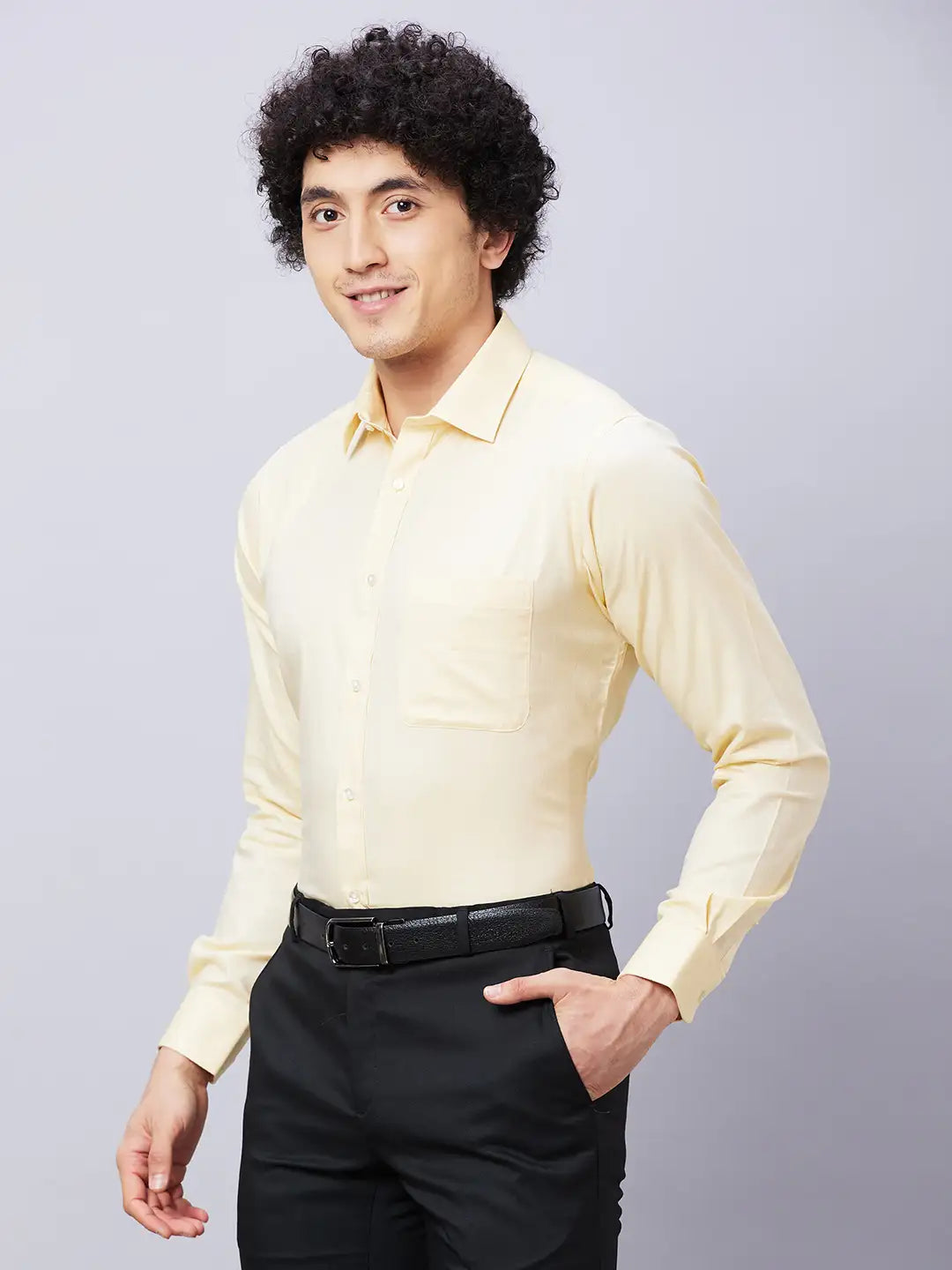 Raymond Men Blue Structure Slim Fit Cotton Shirts