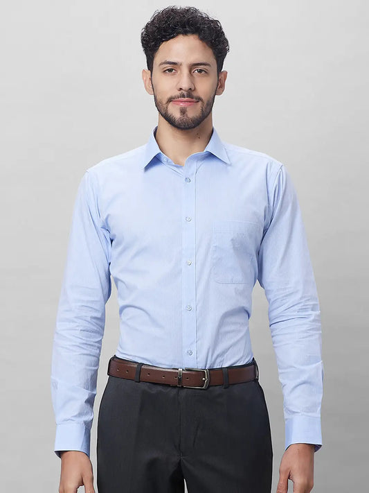 Raymond Men Red Structure Slim Fit Cotton Shirts