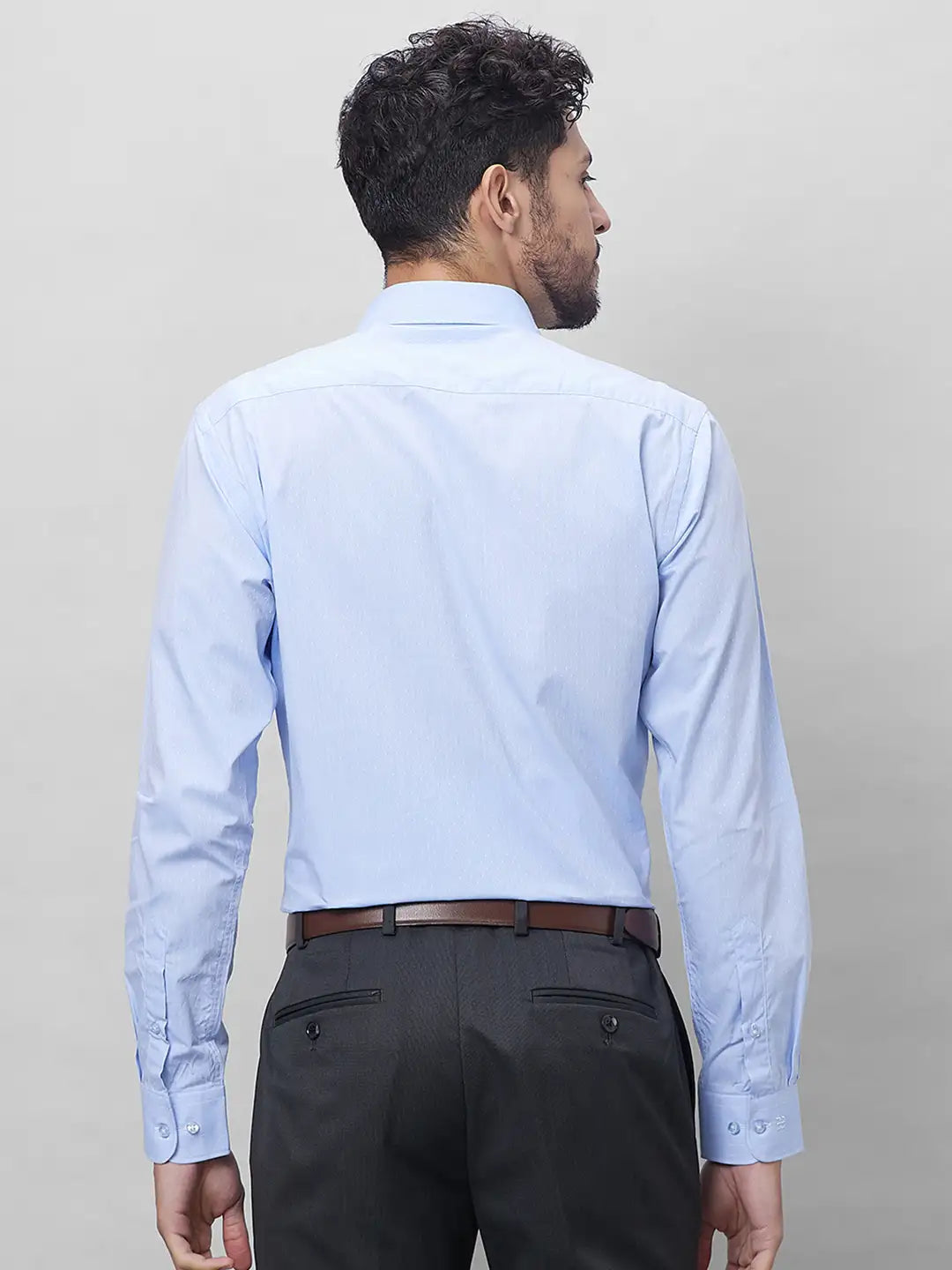 Raymond Men Red Structure Slim Fit Cotton Shirts