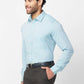 Raymond Men Blue Structure Slim Fit Cotton Shirt