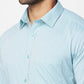 Raymond Men Blue Structure Slim Fit Cotton Shirt