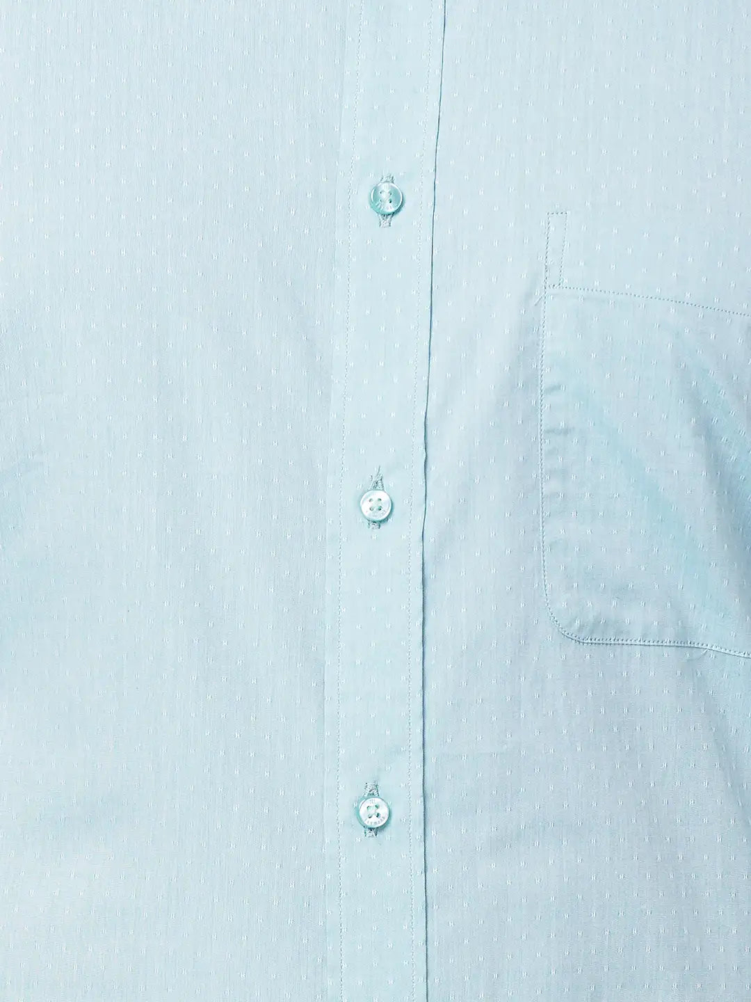 Raymond Men Blue Structure Slim Fit Cotton Shirt