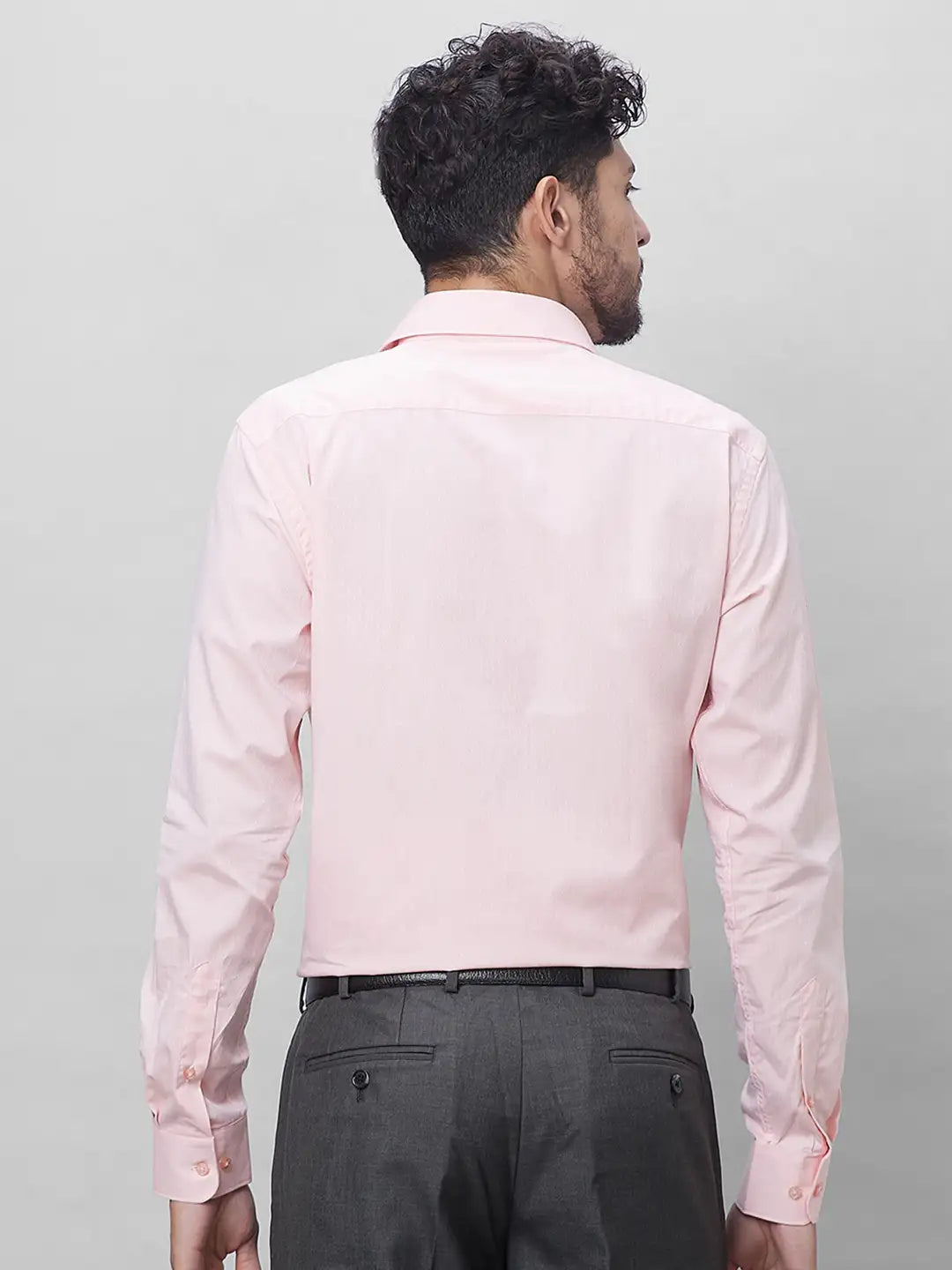 Raymond Men Yellow Structure Slim Fit Cotton Shirts