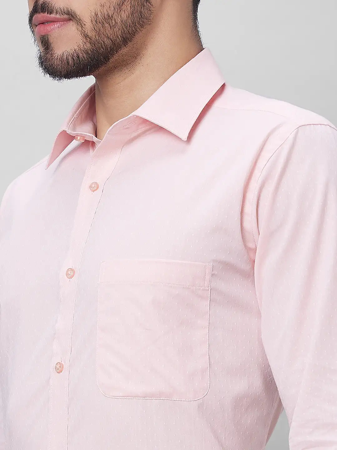 Raymond Men Yellow Structure Slim Fit Cotton Shirts