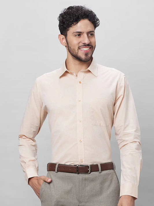 Raymond Men Red Structure Slim Fit Cotton Shirts