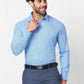 Raymond Men Blue Structure Slim Fit Cotton Shirt