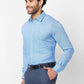 Raymond Men Blue Structure Slim Fit Cotton Shirt