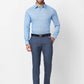 Raymond Men Blue Structure Slim Fit Cotton Shirt