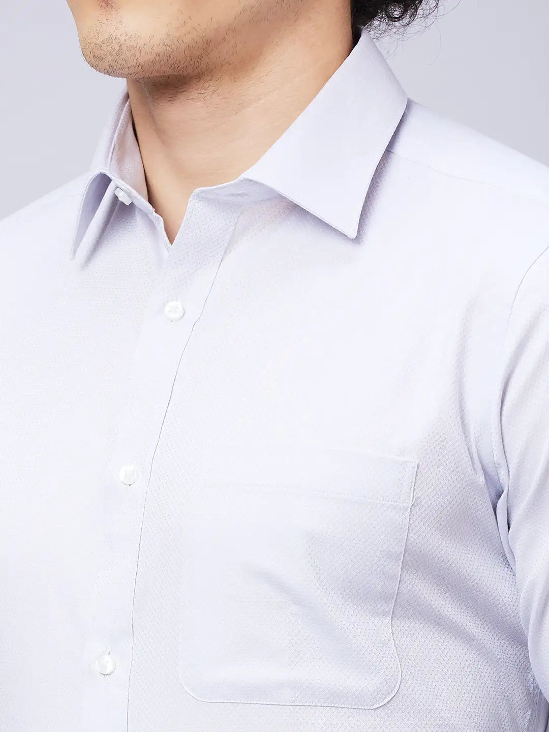 Raymond Men Blue Structure Slim Fit Cotton Shirt
