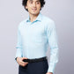 Raymond Men Violet Structure Slim Fit Cotton Shirt