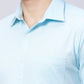 Raymond Men Violet Structure Slim Fit Cotton Shirt