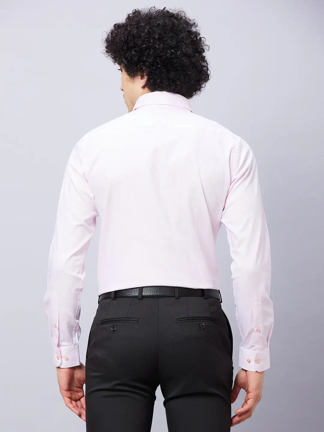 Raymond Men Red Structure Slim Fit Cotton Shirts