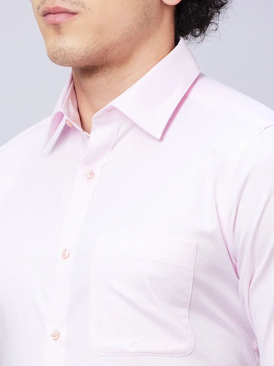 Raymond Men Red Structure Slim Fit Cotton Shirts