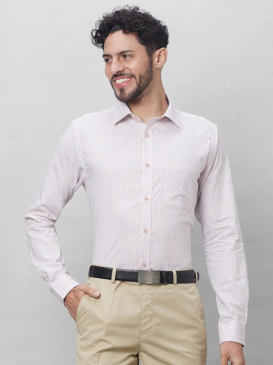 Raymond Men Blue Structure Slim Fit Cotton Shirts