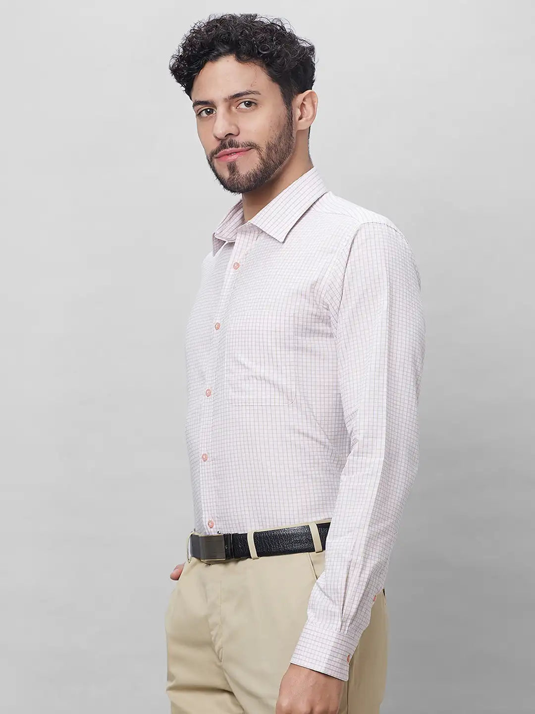 Raymond Men Blue Structure Slim Fit Cotton Shirts