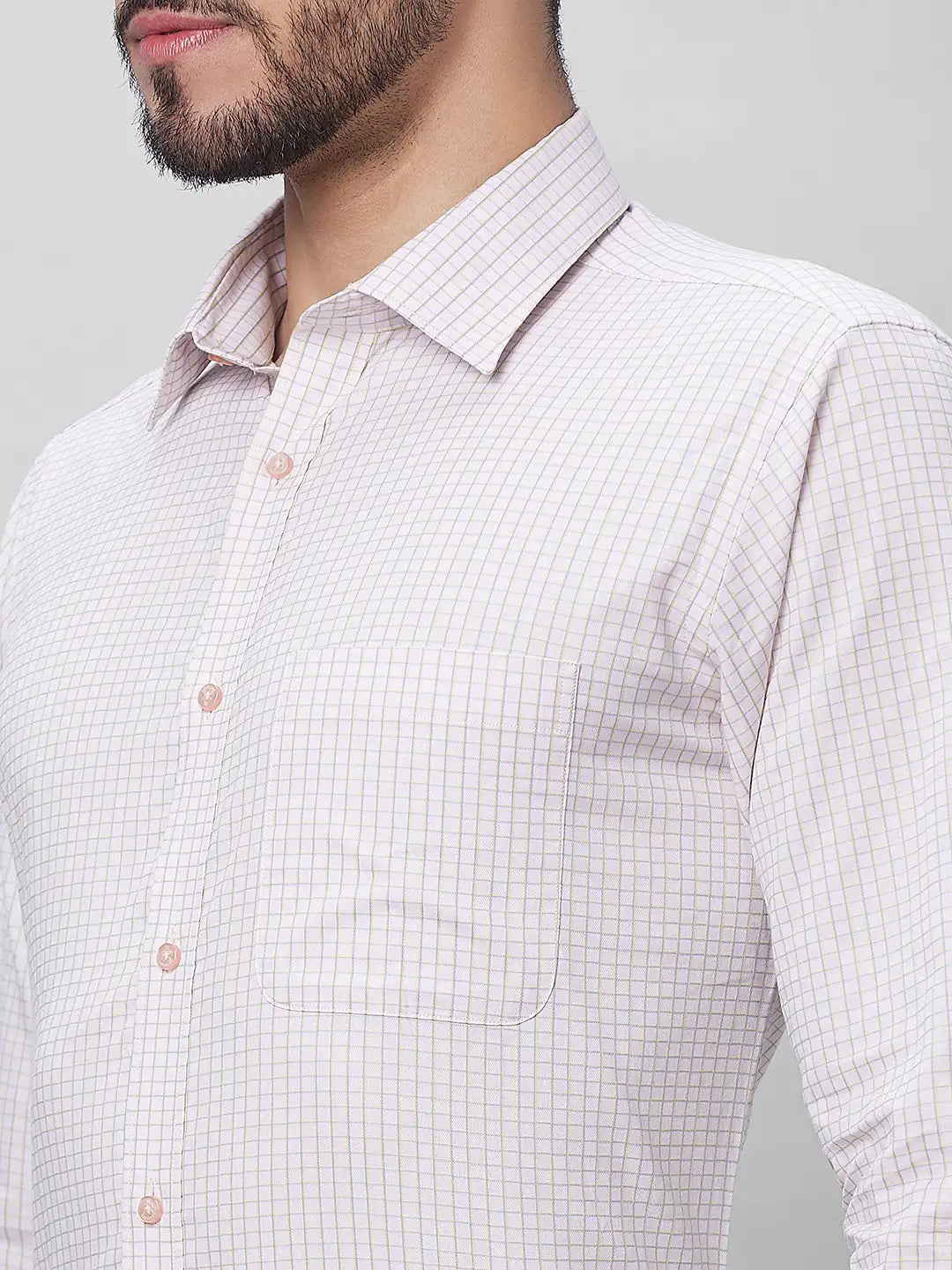 Raymond Men Blue Structure Slim Fit Cotton Shirts