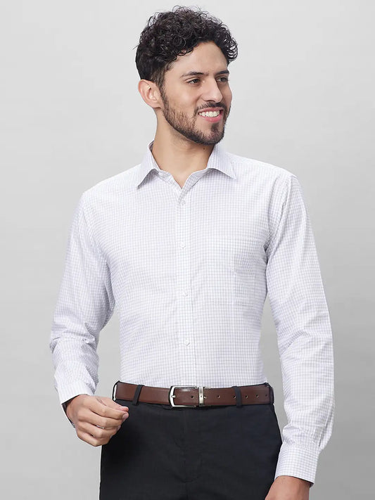 Raymond Men Red Structure Slim Fit Cotton Shirts