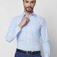 Raymond Men Blue Structure Slim Fit Cotton Shirt