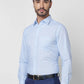 Raymond Men Blue Structure Slim Fit Cotton Shirt