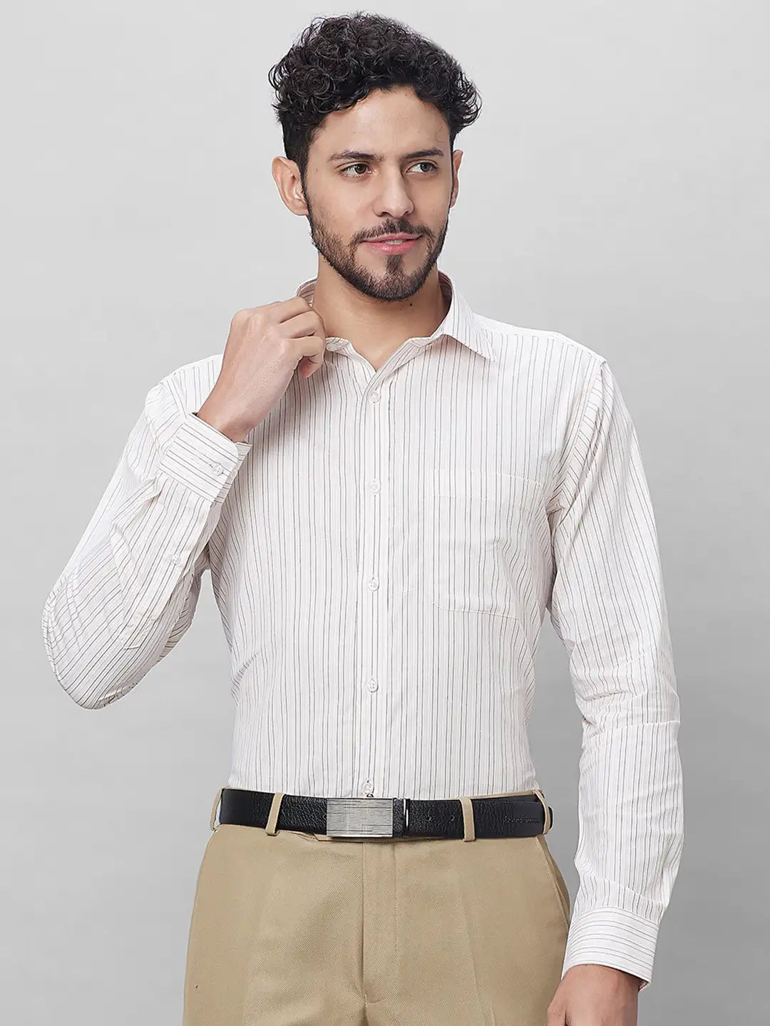 Raymond Men Maroon Structure Slim Fit Cotton Shirts