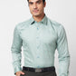 Raymond Men Grey Structure Regular Fit Cotton Shirt