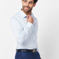 Raymond Men Blue Structure Slim Fit Cotton Shirt