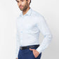 Raymond Men Blue Structure Slim Fit Cotton Shirt