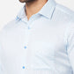 Raymond Men Blue Structure Slim Fit Cotton Shirt