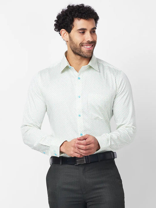 Raymond Men Red Structure Slim Fit Cotton Shirt