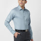 Raymond Men Blue Structure Slim Fit Cotton Shirt