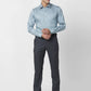 Raymond Men Blue Structure Slim Fit Cotton Shirt