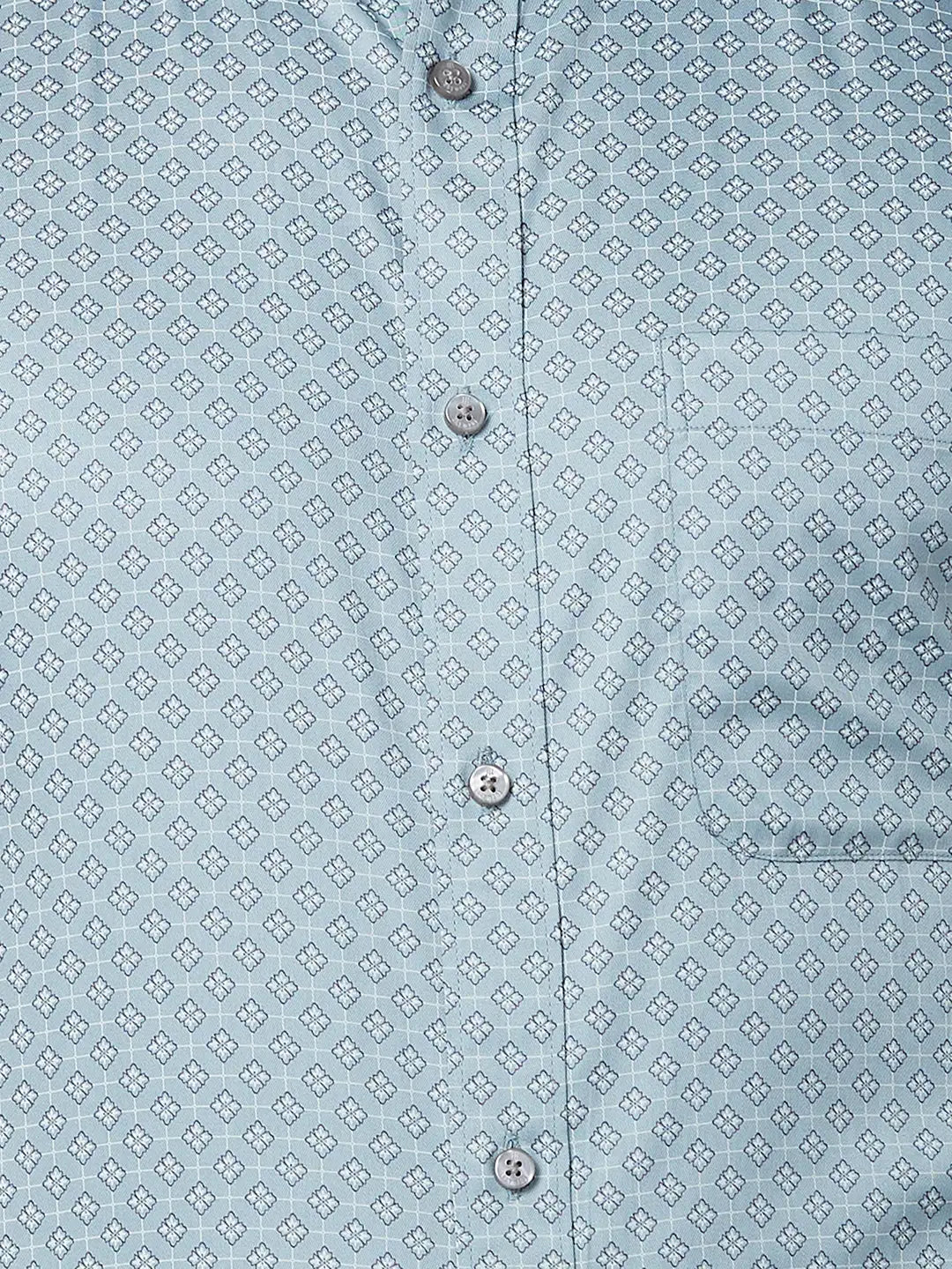 Raymond Men Blue Structure Slim Fit Cotton Shirt
