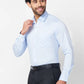 Raymond Men Blue Structure Slim Fit Cotton Shirt