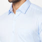 Raymond Men Blue Structure Slim Fit Cotton Shirt