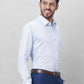 Raymond Men Violet Structure Slim Fit Cotton Shirts