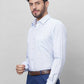 Raymond Men Violet Structure Slim Fit Cotton Shirts