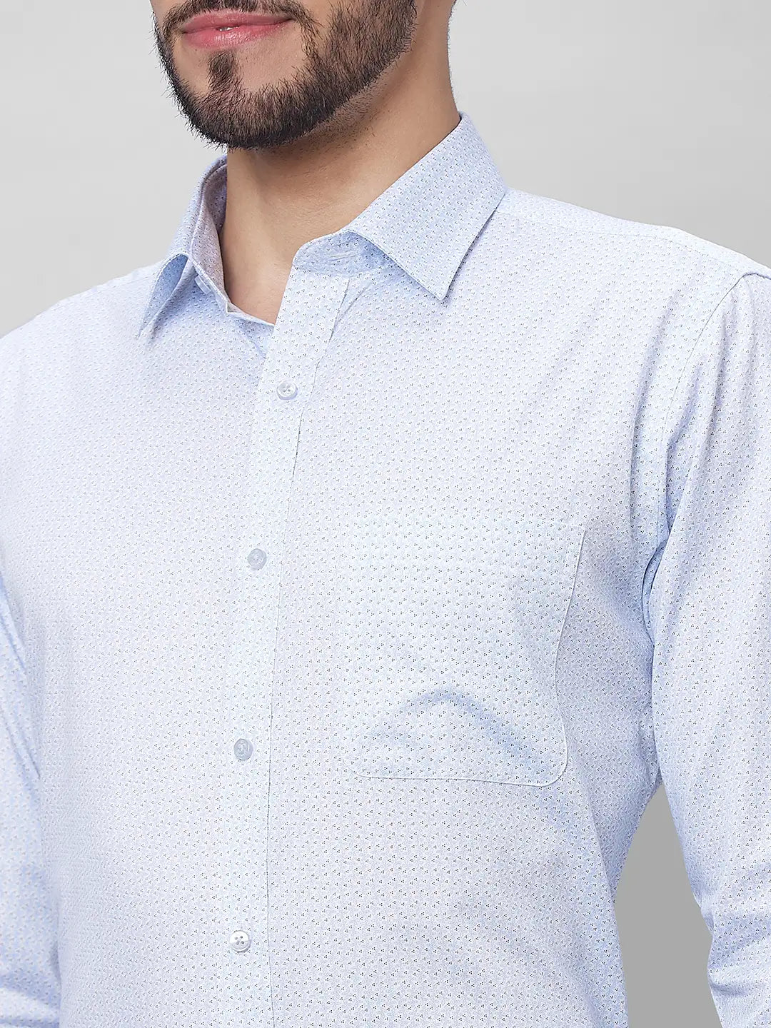 Raymond Men Violet Structure Slim Fit Cotton Shirts