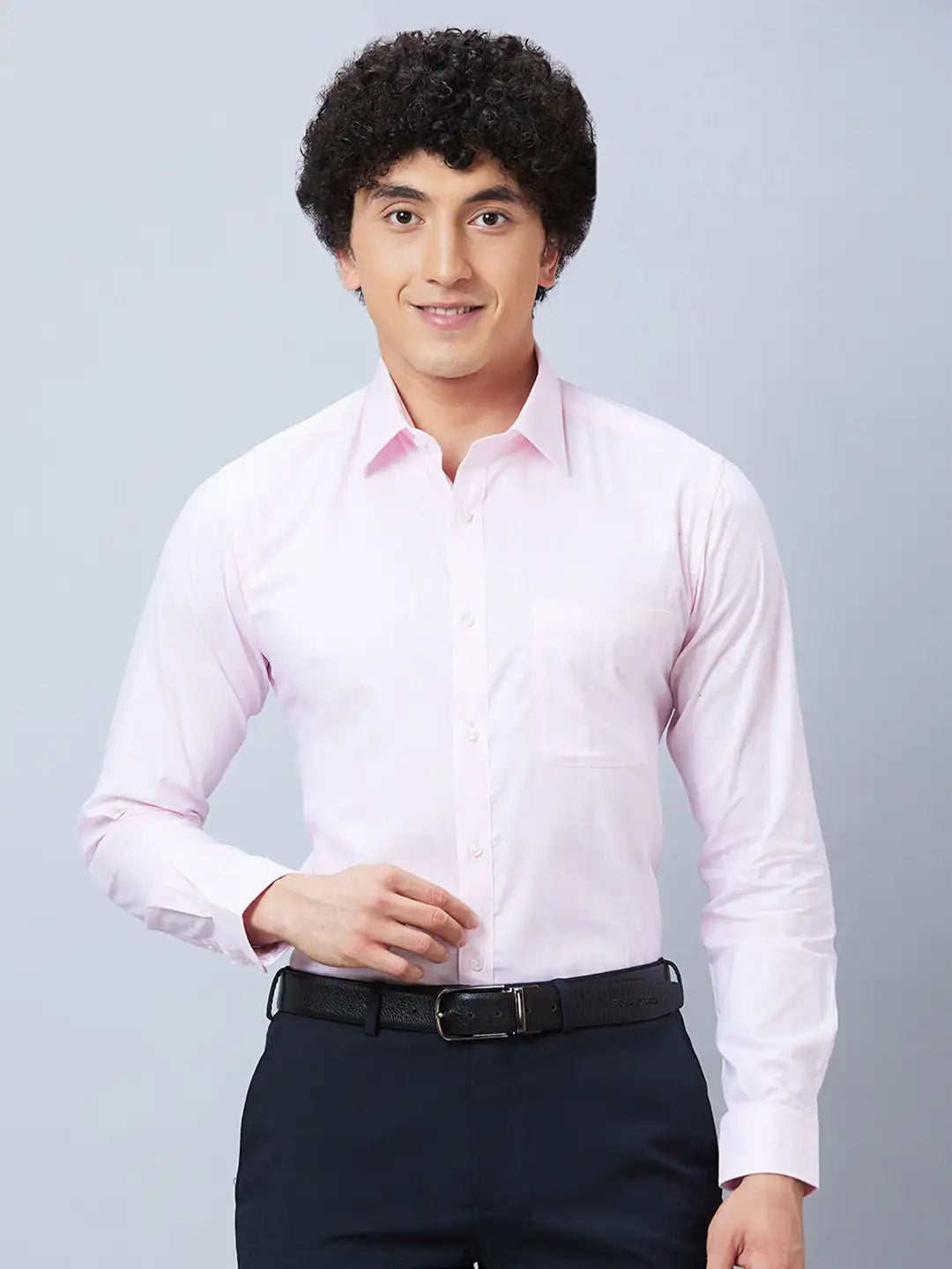 Raymond Men Brown Structure Slim Fit Cotton Shirt