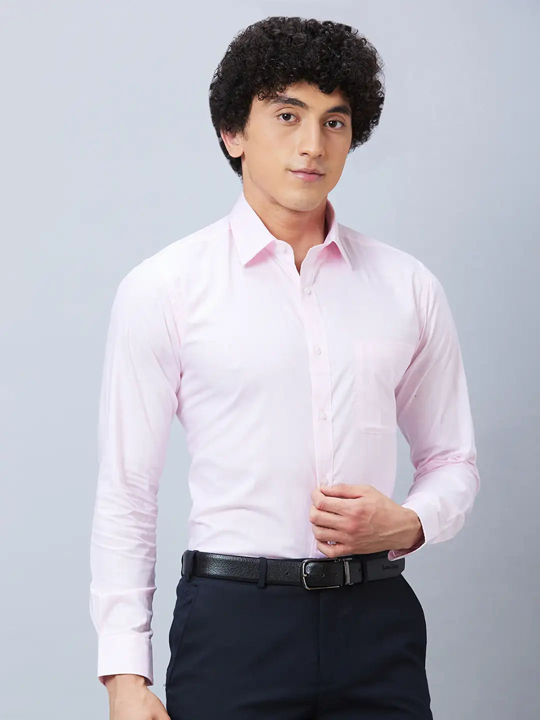Raymond Men Brown Structure Slim Fit Cotton Shirt