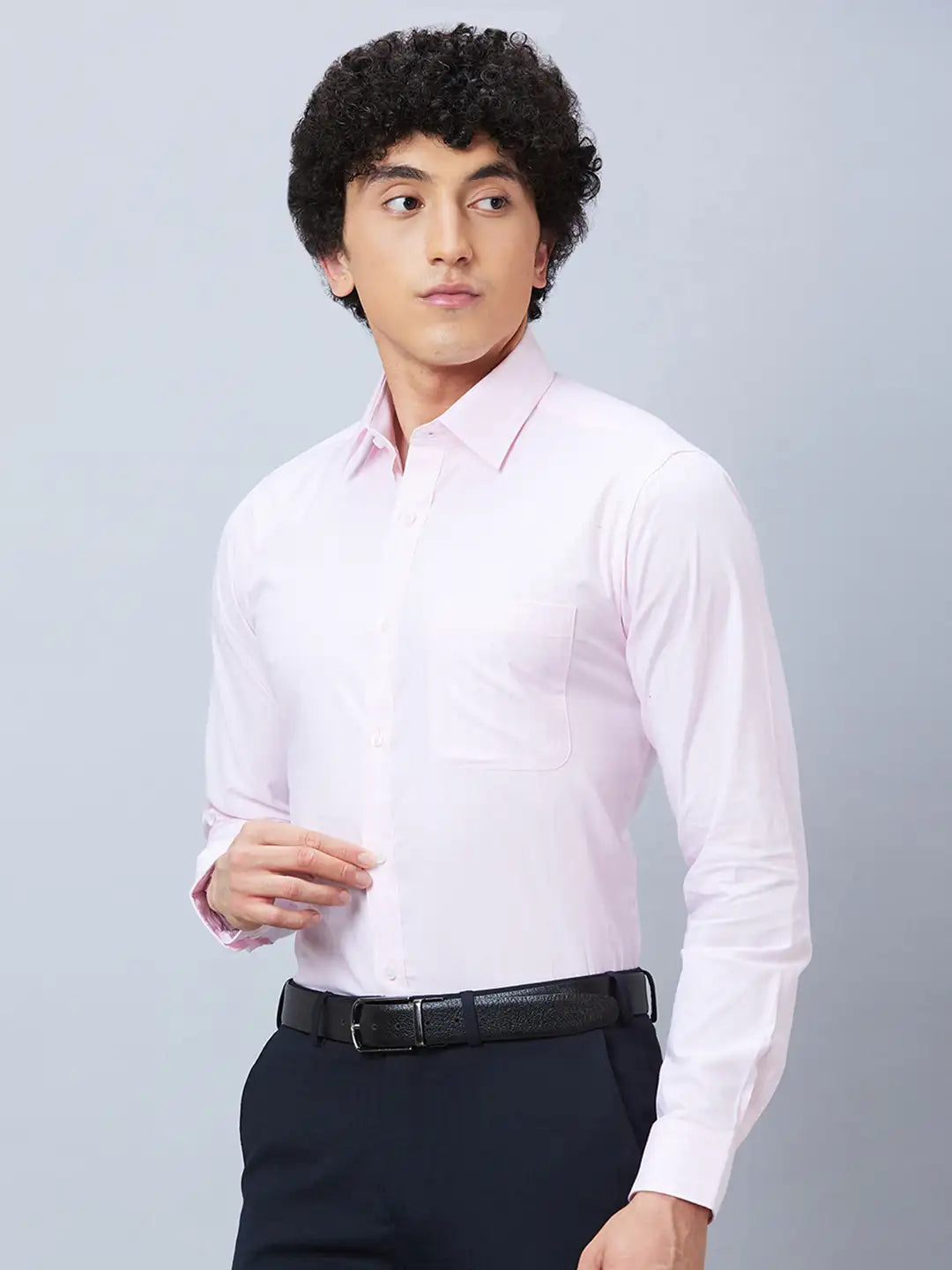 Raymond Men Brown Structure Slim Fit Cotton Shirt