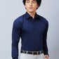 Raymond Men Grey Structure Slim Fit Cotton Shirt