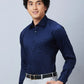 Raymond Men Grey Structure Slim Fit Cotton Shirt
