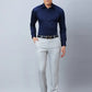 Raymond Men Grey Structure Slim Fit Cotton Shirt